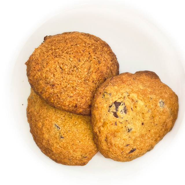 Cookies (apricot, hazelnut, and chocolate)